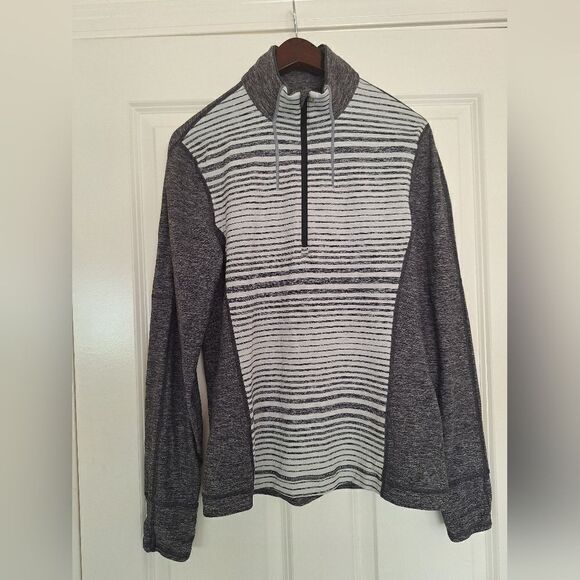 Lululemon half zip striped polluver size M-L - Picture 1 of 5